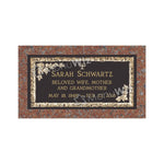 Single Bronze Plaque 24L x 12W - Base 28L x 16W - Design# S2020