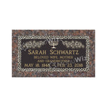 Single Bronze Plaque 24L x 12W - Base 28L x 16W - Design# S2024