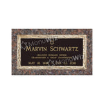 Single Bronze Plaque 24L x 12W - Base 28L x 16W - Design# S2027