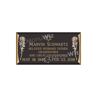 Single Bronze Plaque 24L x 12W - Design# S2006